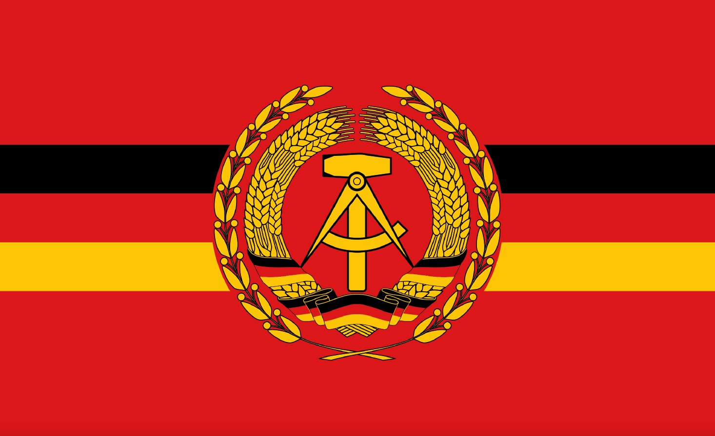 Drapeau de la DDR de service des vaisseaux de combat - 200 x 120 cm