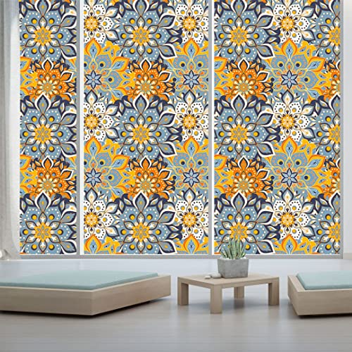 Image of CVANU Window Film Privacy Heat-UV Protection Self-Adhesive Window Glass Film Viny Sheet Multicolor Size(23inch X 100inch) C169