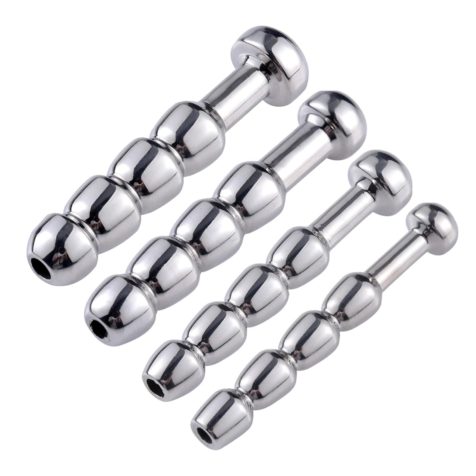 BDSMJOY Set di Dilatatori Uretrali in Acciaio inox, Pene Plug Perle per massaggio uretrale, Masturbatore uretrale sonde uretrali dilatatore per uomini (Φ8mm+9mm+10mm+11mm)