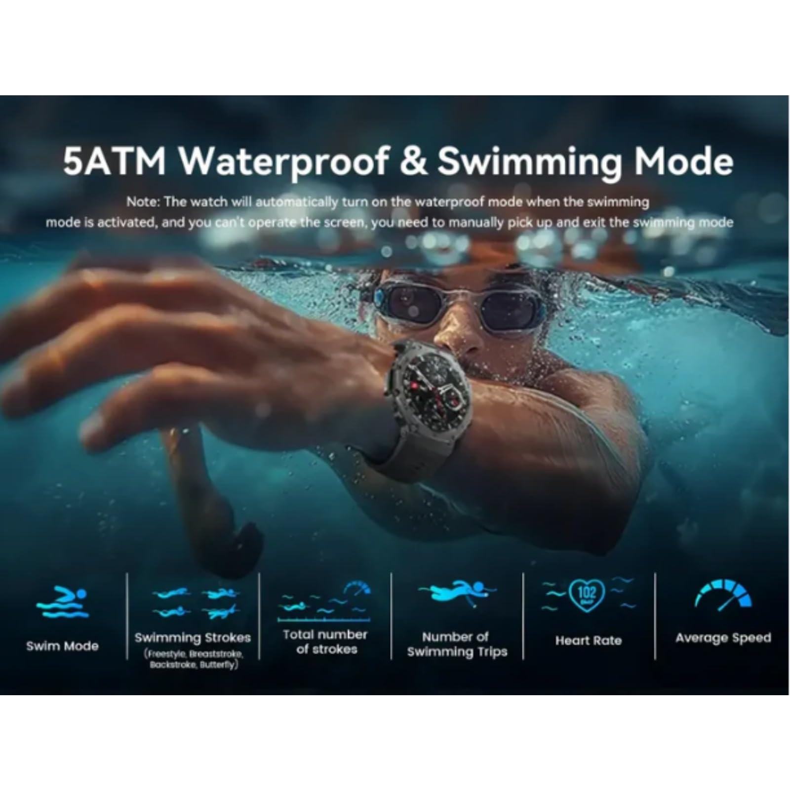 Sekoda GPS Sports Smartwatch,Monitor De Ritmo Cardíaco Y Sueño,6 Sistemas De Satélite GPS Doble Banda,170 Modo Deportes De Aventura,para Android iPhone (Rojo)