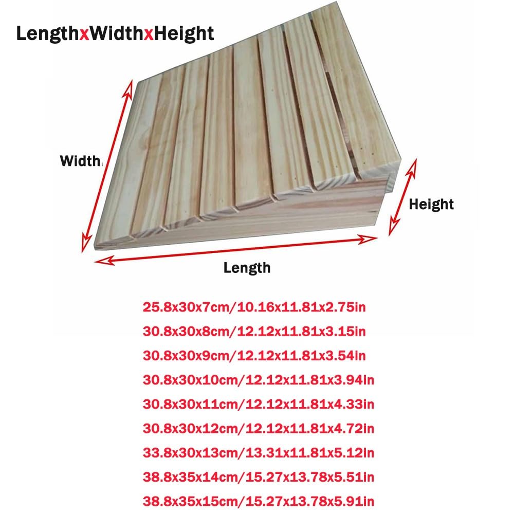 Rampa para Sillas De Ruedas De 7-15cm Altura, Rampas De Acceso De Madera para Escalones, Rampa Antideslizante para Bordillos, Rampas De Transición para Entradas(38.8x35x15cm/15.3x13.8x5.91in)