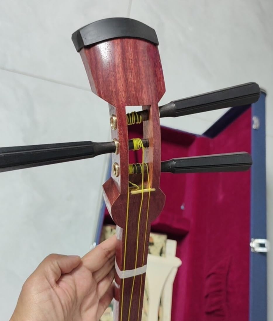 Jiuta Shamisen japoński instrument strunowy, palisander syjamski, szyjka 3 cm, 3-krotny korpus czopa wpuszczanego