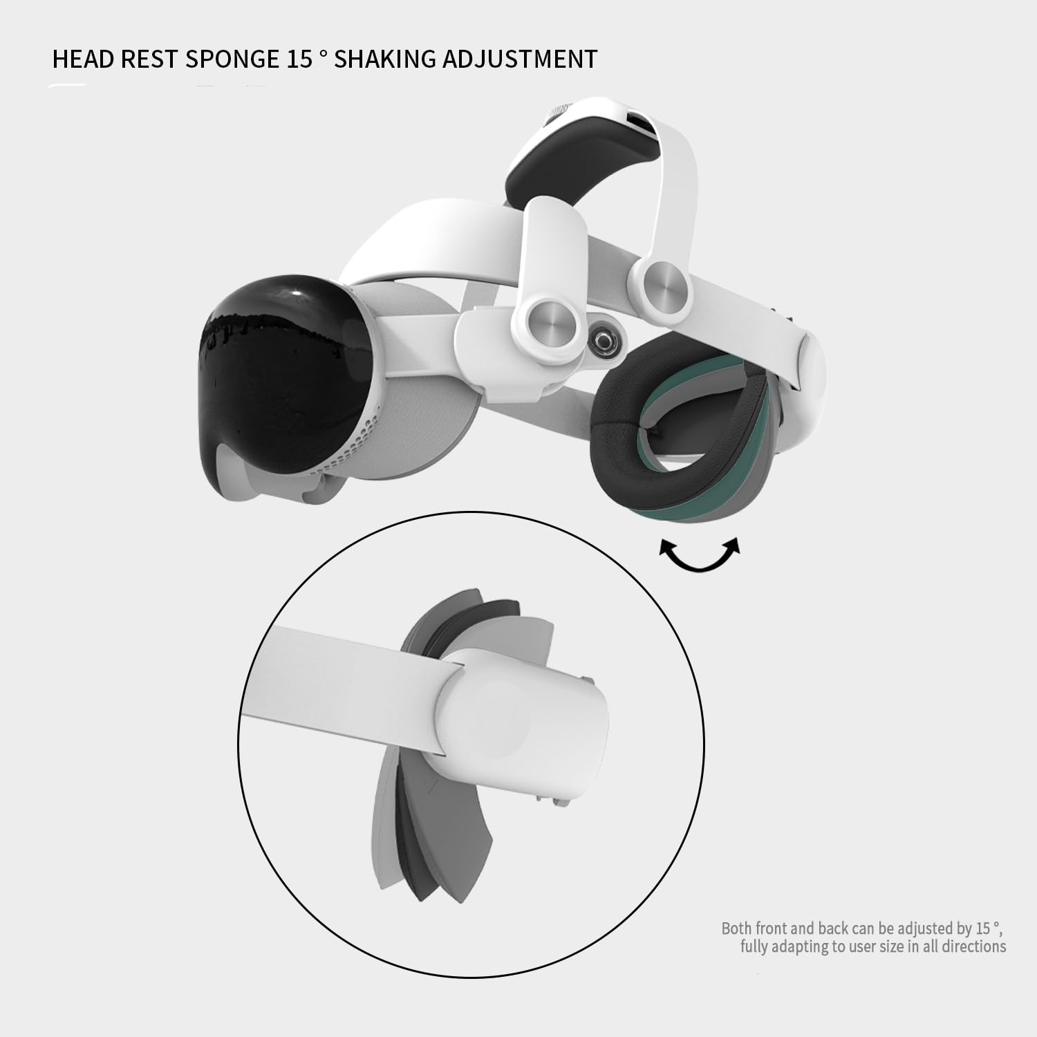 Adjustable Head Strap Headband for Vision Pro VR Accessories Replacement Comfortable Sponge Headwear Headset Enhanced Comfort and Gaming Immersion Strap