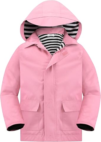 Girls fleece lined waterproof jacket Clearance
