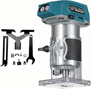 Brushless Cordless Wood Router Tool for Makita 18V Battery,Compact Trimmer Palm Router,5 Speed for Wood Slotting, Trimming