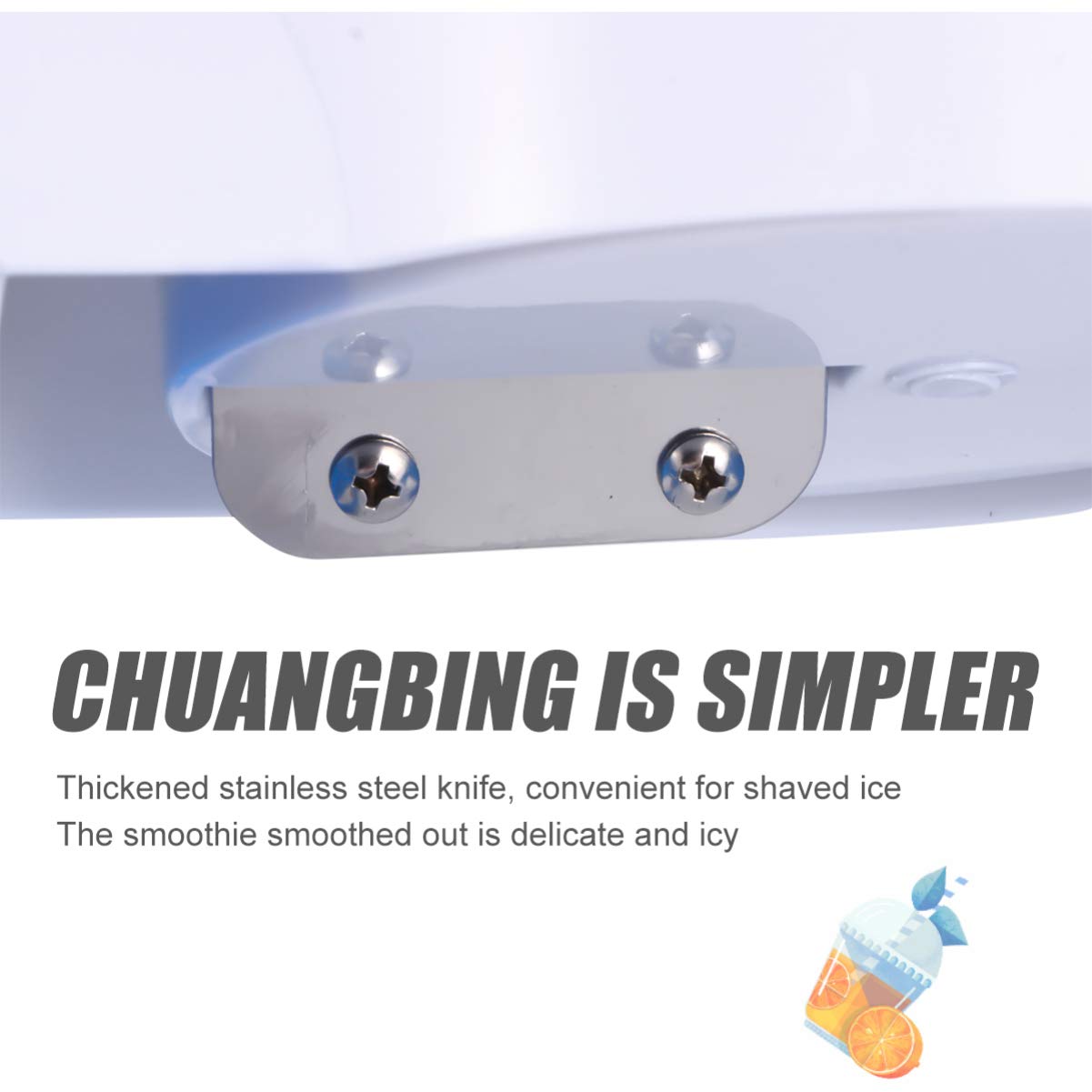iplusmile Trituradora de Hielo Manual Fácil de Limpiar Acero Inoxidable y PP para Hacer Granizados y Conos de Nieve para Verano y Uso Familiar