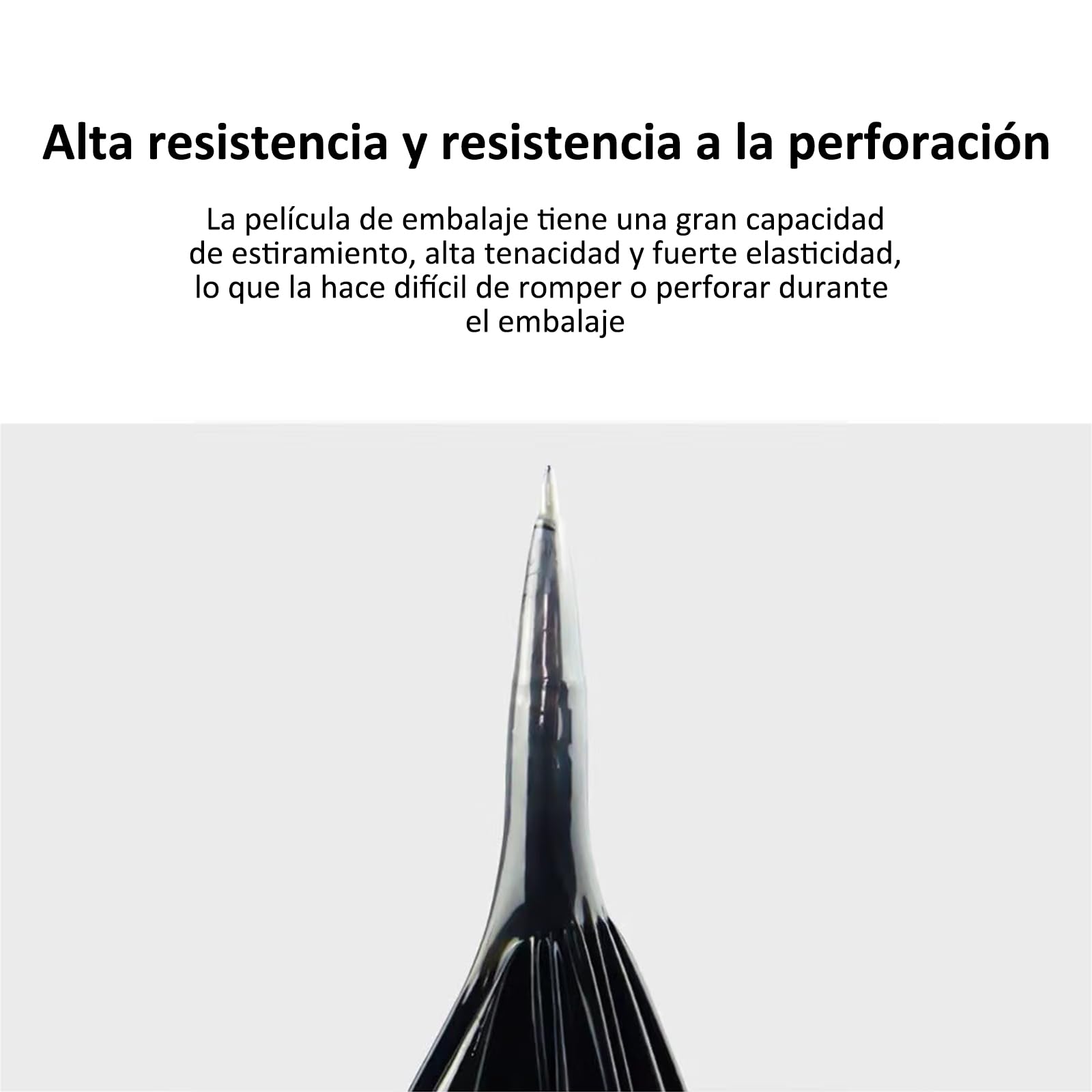 HIBRON Film Estirable Negro, 50 cm de Anchura, 23 Micras de Espesor, Estirable hasta 200m Largo, Autoadherente, Alta Flexibilidad, Muy Resistente. (2 Rollos)