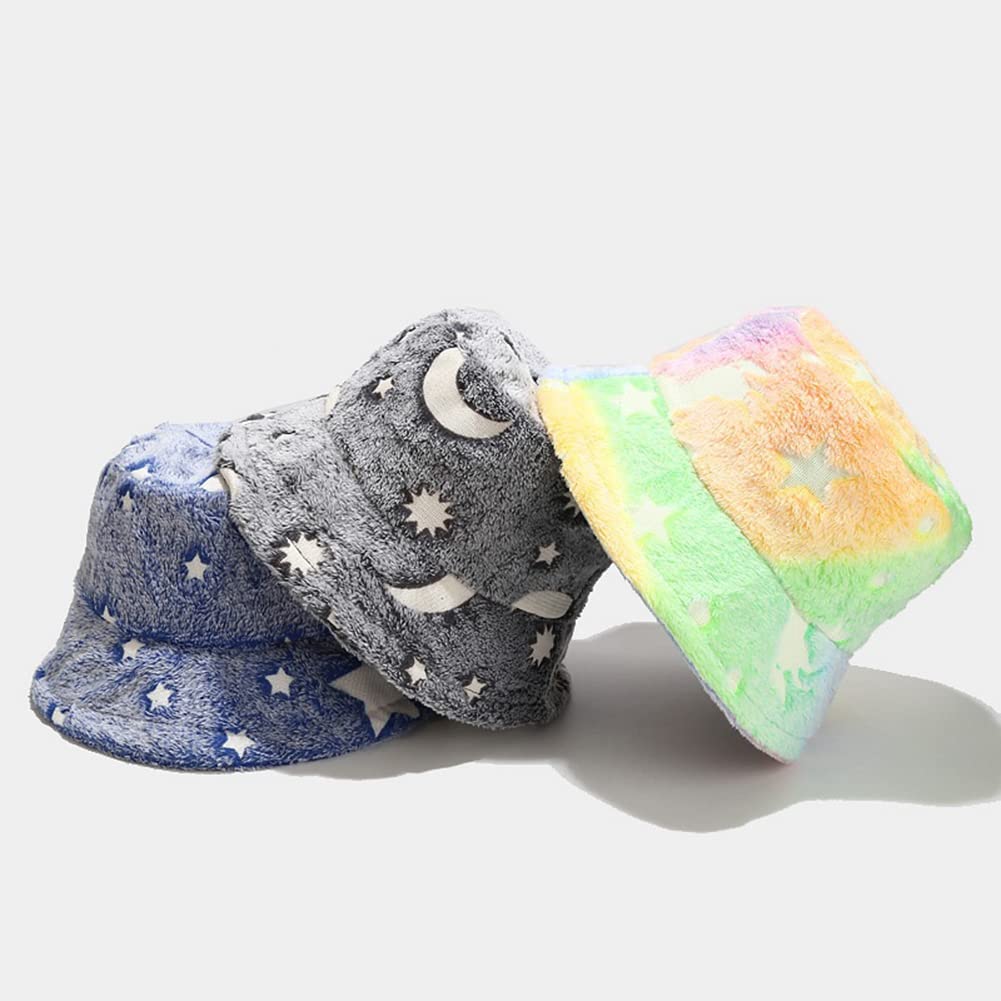 Bucket Hat dames winter, dames pluche bucket hoed, vissershoed van pluche, vissershoed design dames winter casual winter warm voor meisjes pluche warme emmer, Zwart, Eén maat