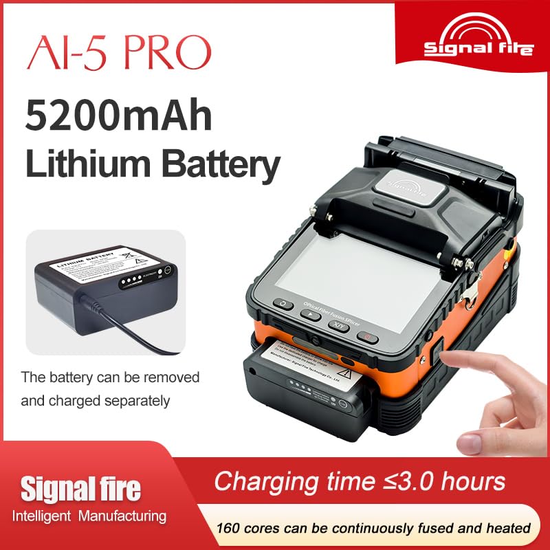 The 5200mAh removable lithium battery for the AI-5 PRO Fusion Splicer.