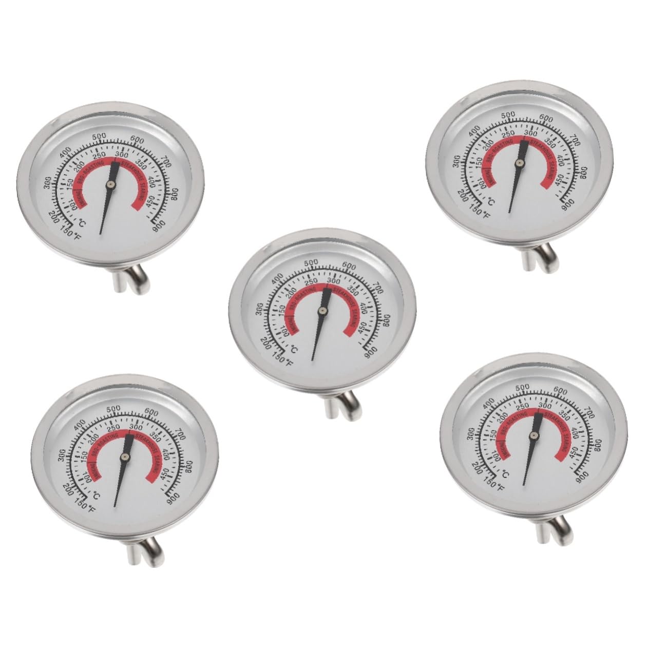 BESPORTBLE 5pezzi Termometro Da Forno Professionale Inossidabile Misuratore Di Temperatura Per Bbq e Cottura Strumento Di Precisione Per Grill e Forni Elettrici Per Cucina Domestica e