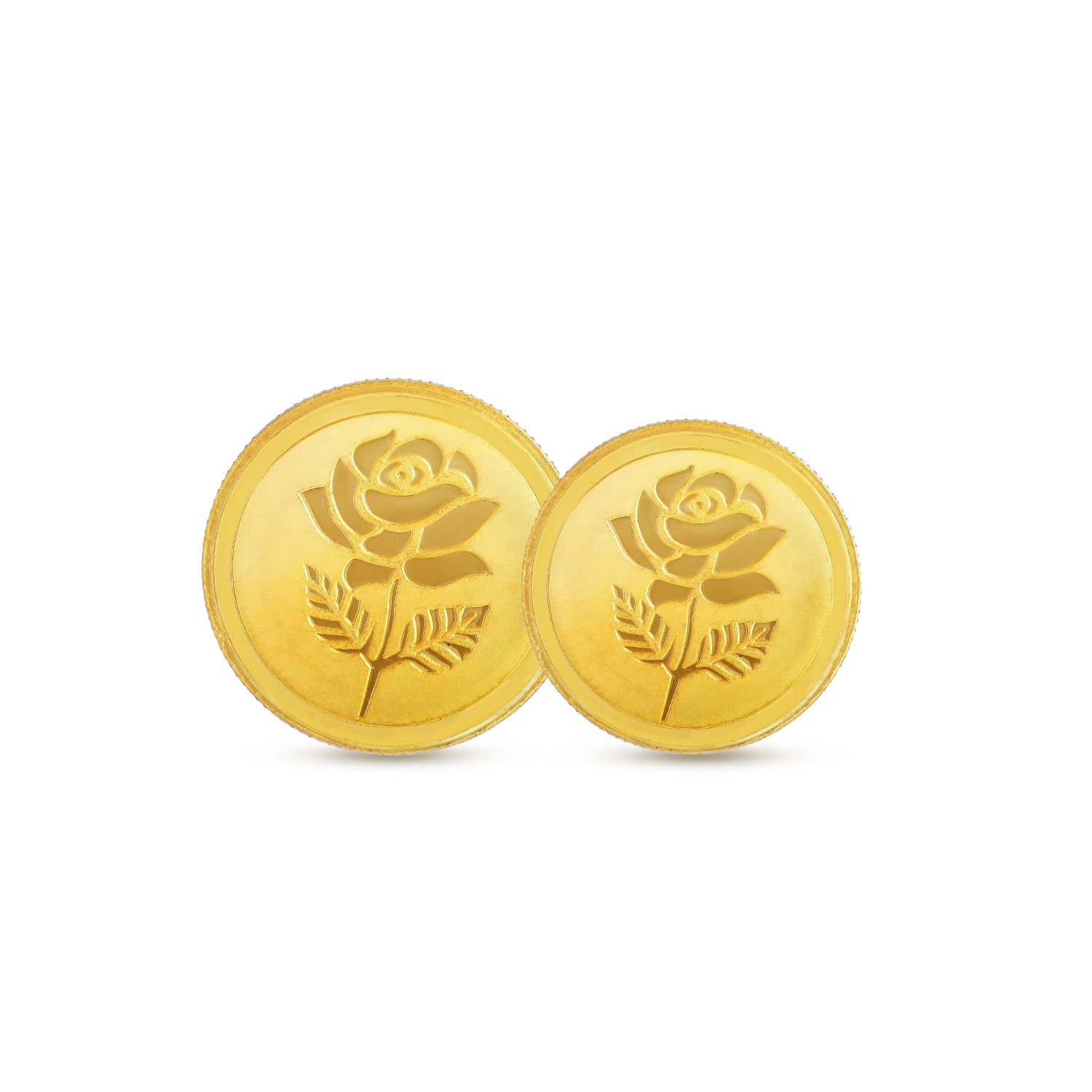 Gold Coin 24K (999 Purity) 3 grams | 24 kt Gold Coin/Bar/Bullion | Set of 2 (1g + 2g) | Rose Impression | Combo Coins