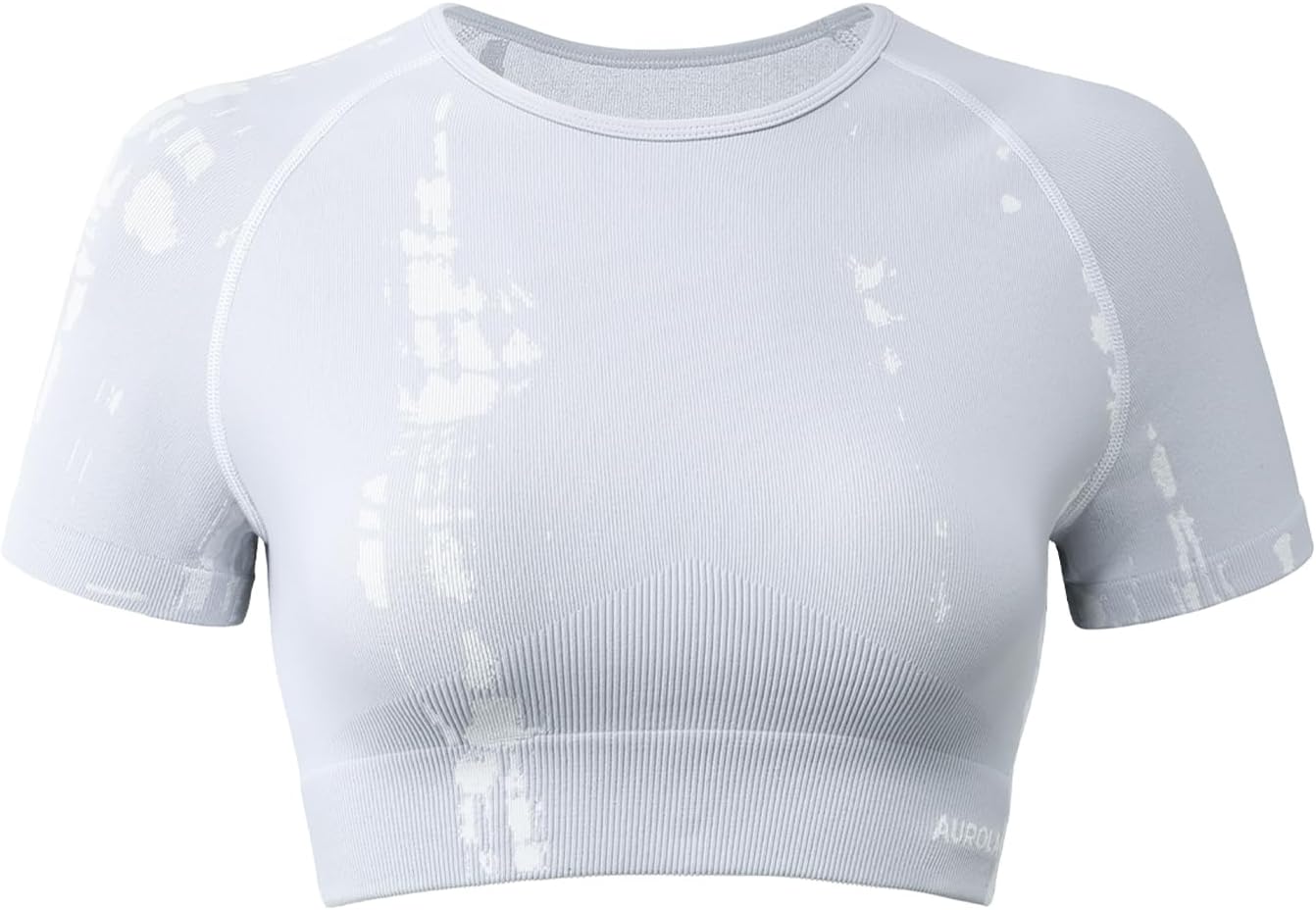 AUROLA Serpent Snake Seamless Workout T-Shirts for Women,Short Sleeve Crop Top Gym Yoga Athletic Shirts Tee