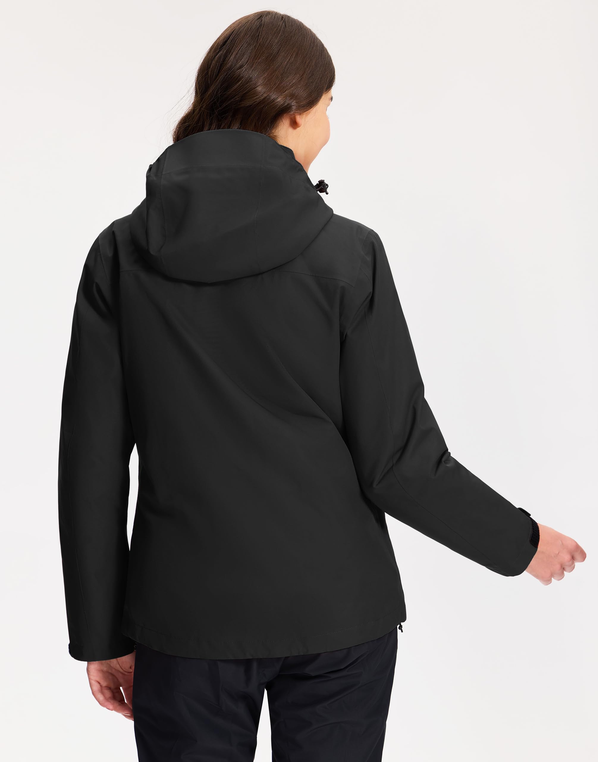 Pioneer Camp Veste d'hiver femme 3 en 1 ski snowboard résistante pluie respirante évacuant humidité doublée coton