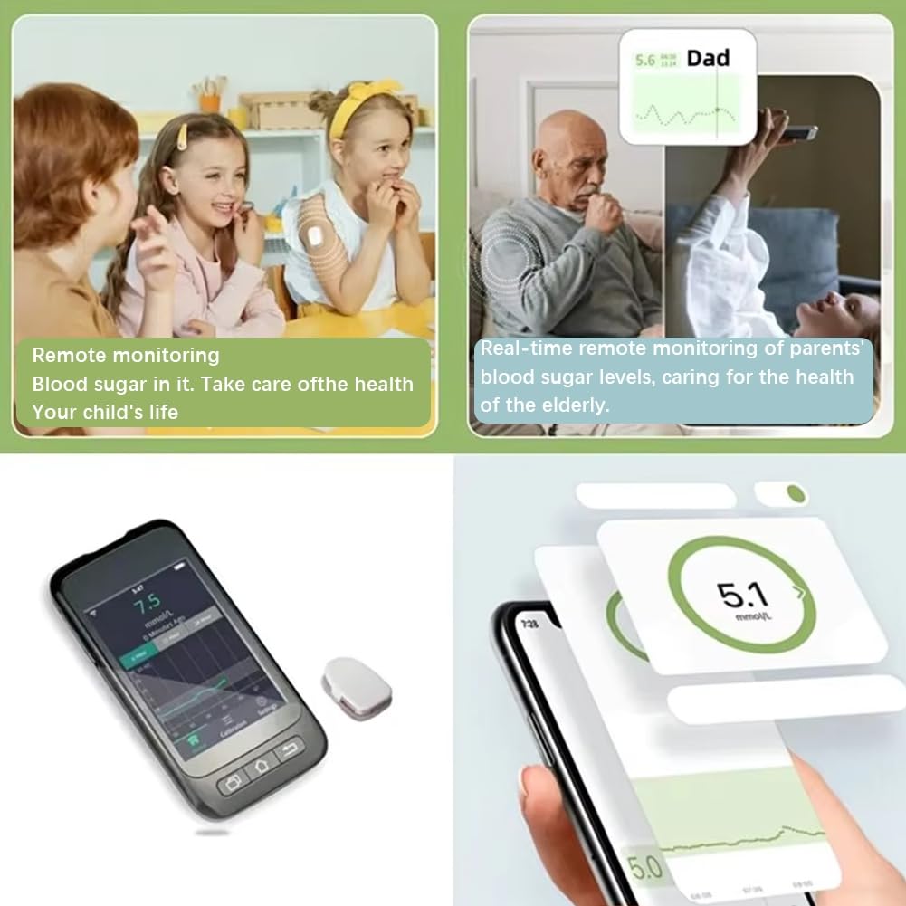 3 Unidades de Glucómetro Aidex con Sensor Únicamente, Monitor Continuo de Glucosa (CGMS), Prueba de Diabetes Sin Pinchazos, Medidores de Azúcar.