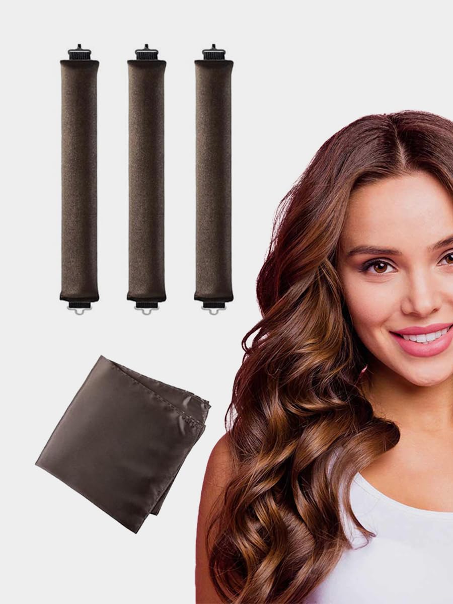 Soft Foam Velvet Hair Curlers for No Heat Overnight Curls-Large Blowout Rods for Restful Sleep Styling