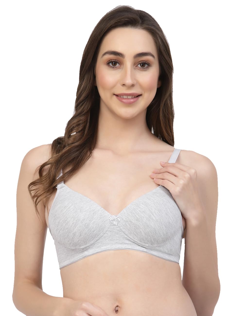 floret Women's Double Push-Up Plunge Seamless & Non-WiredMutiway- StrapT-Shirt Full Coverage Bra-picture-6