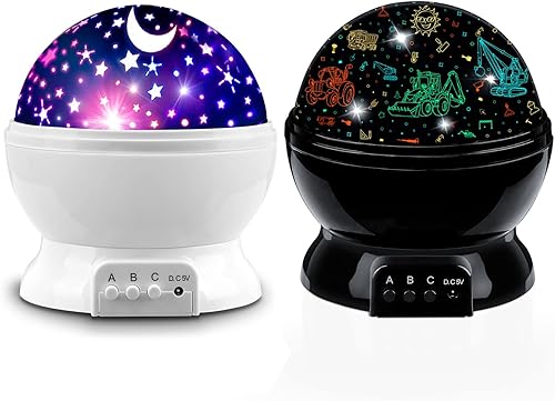 Proyector de luz nocturna para auto, camión y lámpara de luz nocturna de estrellas, regalos divertidos para niñas y niños de 1-4-6-14 años