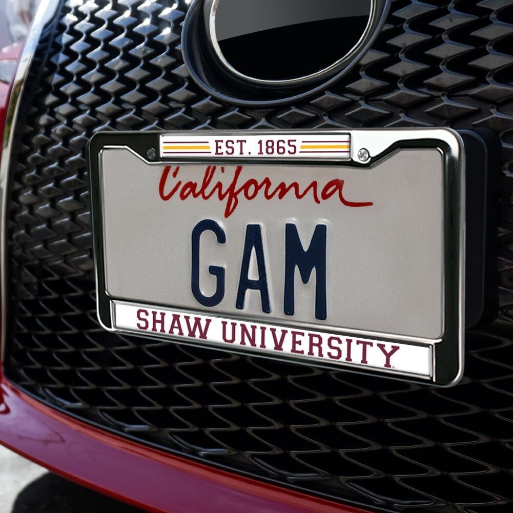 Shaw University Full Size Standard License Plate Metal Frame
