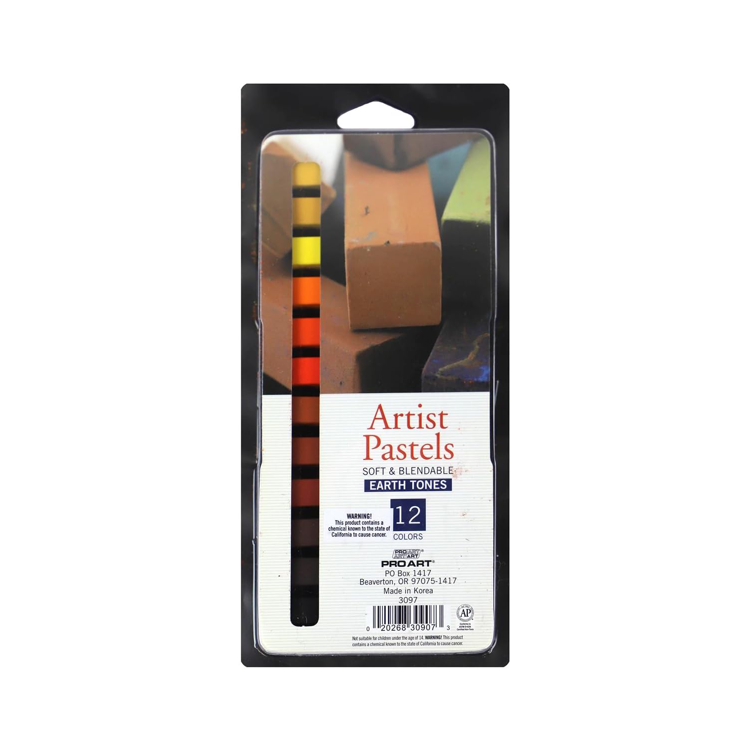 Pro Art Artist Pastels Square 12pc Earth Tones, Soft Pastels, Pastels for Artists, Soft for Artists, Chalk Pastels, Pastel Crayons, Pastel Chalk, Art Supplies