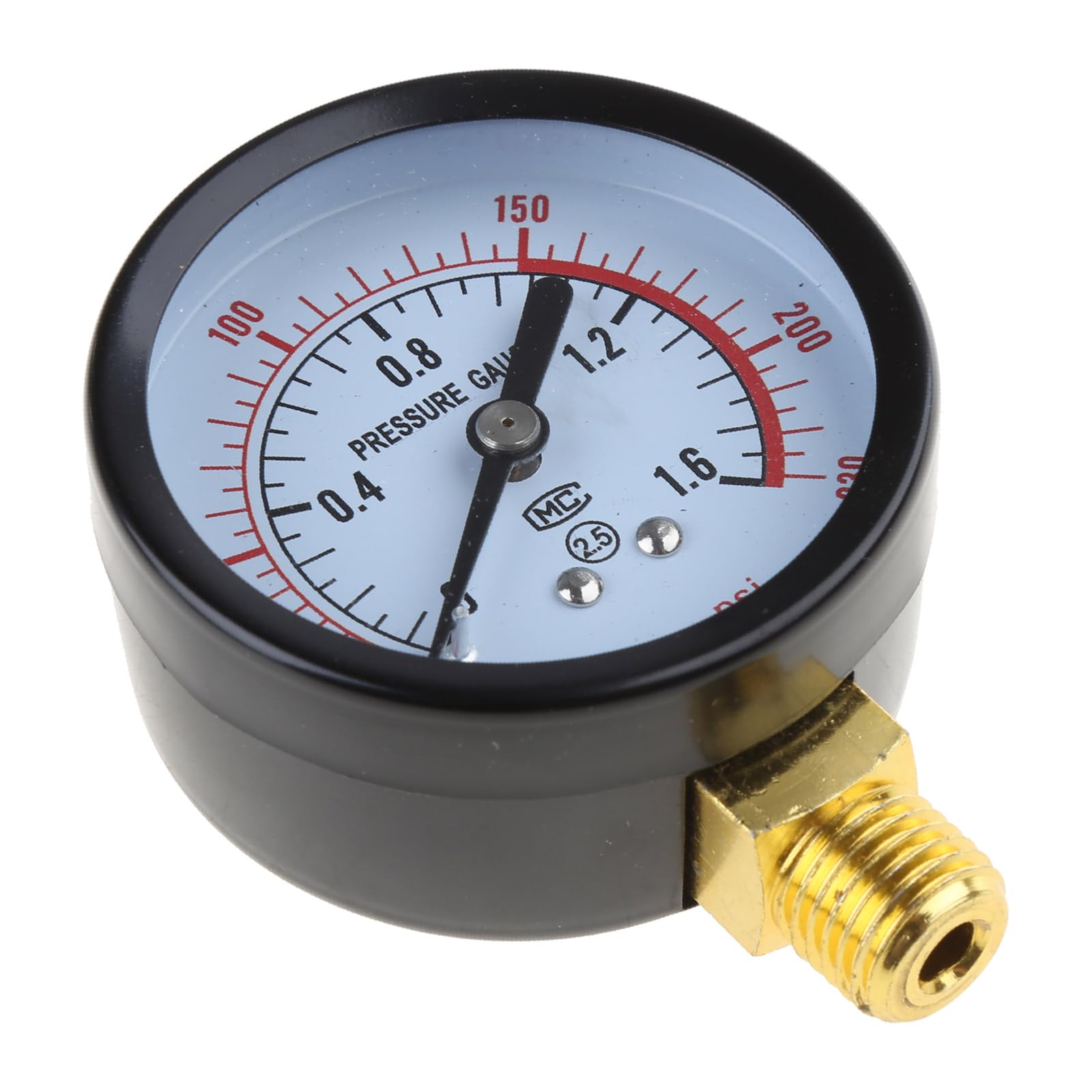 Guojiang Pressure Gauge Iron/Plastic for Case Horizontal/Vertical Type Double Scale Gauge Air Compressor Gauge 3 Different Types Diaphragm Type
