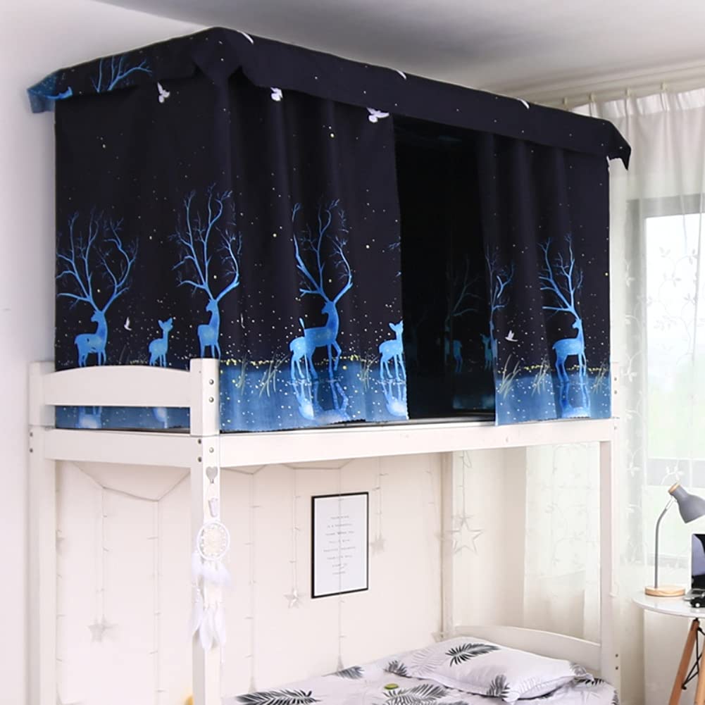 Dormitory Bunk Bed Curtains - Dustproof Ventilation Blackout Cloth Mosquito Nets Shading Nets - Single Bed Tent Curtain Bed Canopy - College Students Dorm Sleep Privacy - Blackout Curtains