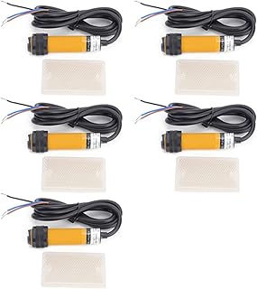5 Pairs JYIO Inductive Proximity Sensors, Reflective Photoelectric Switch Sensor 10mm Detecting Distance 6-36V DC 300ma