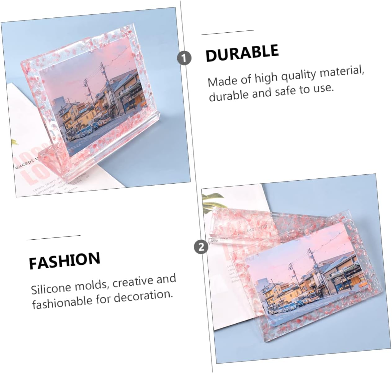 1Pc Creative DIY Silicone for Custom Photo Frame Crystal Epoxy Frame High Flexible Easy to Clean for Craft Projects and Unique Designs