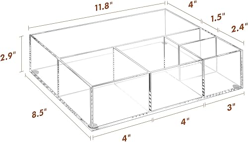 Miniatura 7 de BEYGORM Organizador de estación de barra de café acrílico para mostrador, organizador de refrigerios transparente para la sala de descanso de la