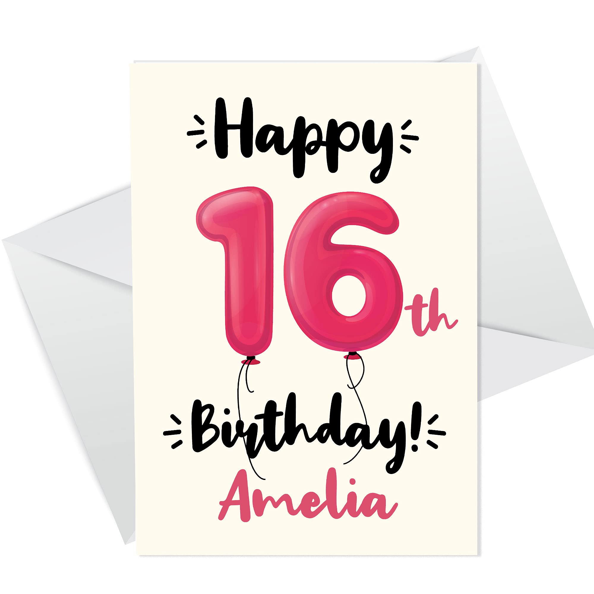 Happy 16th Birthday Card Personalised Card For Sister Daughter Best Friend