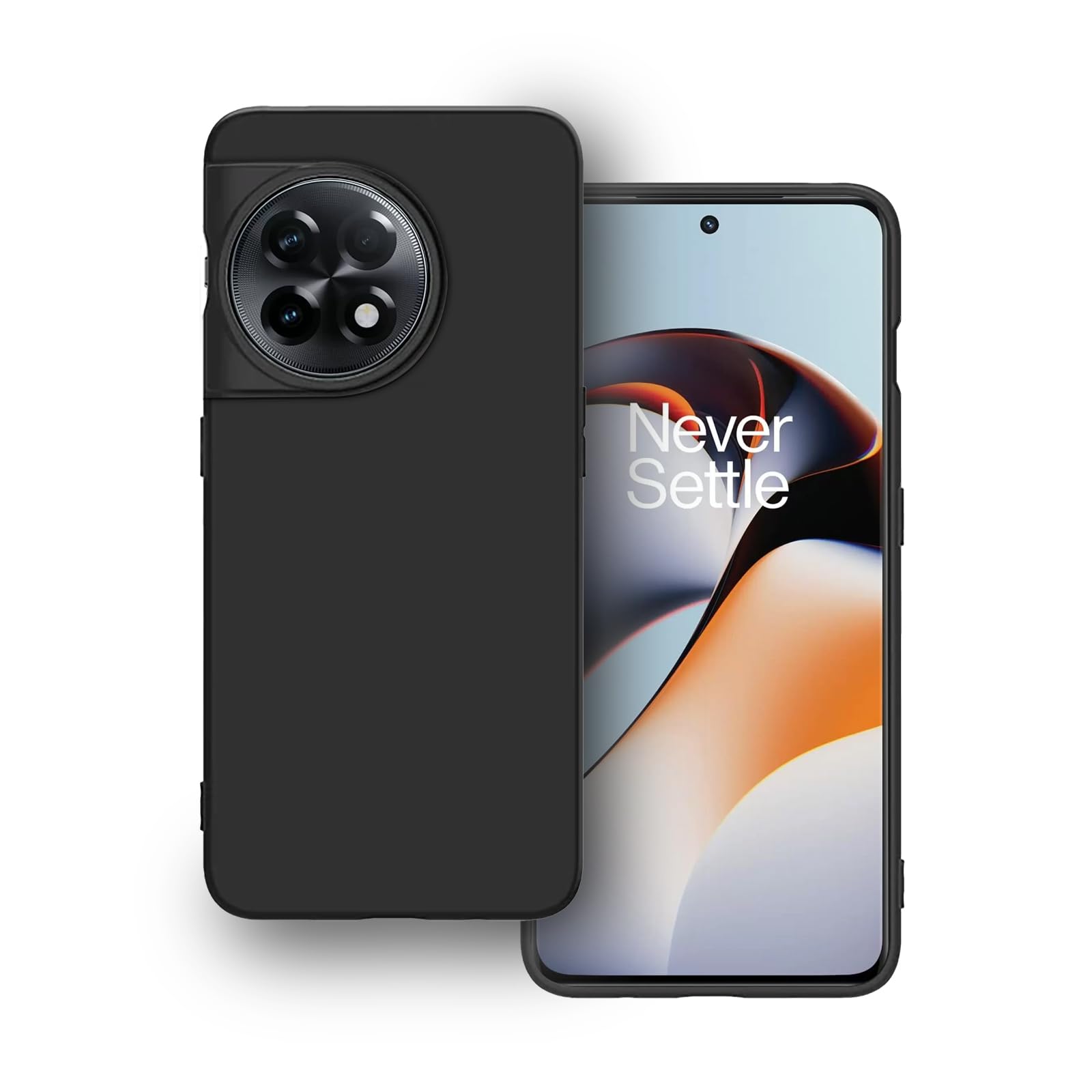 Amazon Brand - Solimo Protection Matte Finished Back Cover Case for OnePlus 11 5G | Rubberized TPU | Slim Thin Soft Matte Flexible Matte Touch Shockproof - Matte Black (B0CBQ7Q9ST) Amazon Price History, Amazon Price Tracker