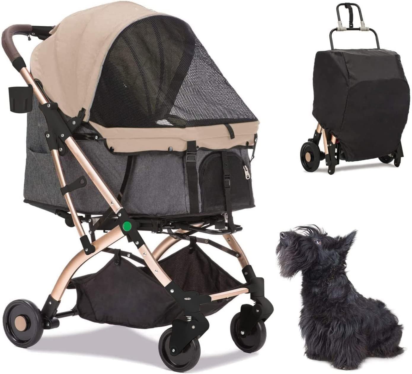 Amazon.co.jp: ペットカート 犬 バギー 4輪 犬用かーと 小型犬 中型犬