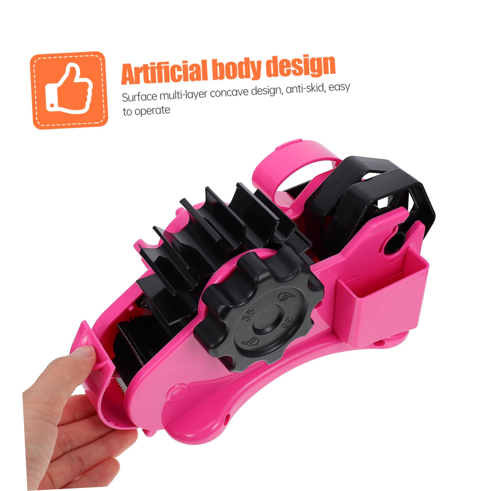 OSALADI Taglierina Semiautomatica per Nastro Adesivo Design Ergonomico Dispenser per Imballaggi Sigillatrice per Cartoni
