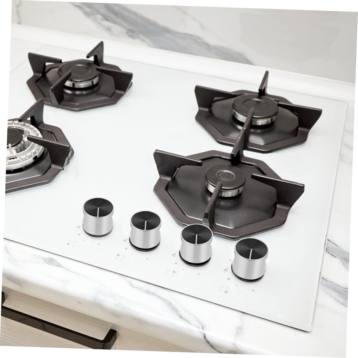 Uonlytech 8pièces Boutons De Contrôle Pour Cuisinière à Accessoires De Remplacement Métal Pour Réchaud Et Four Compatible Plupart Des Cuisinières à