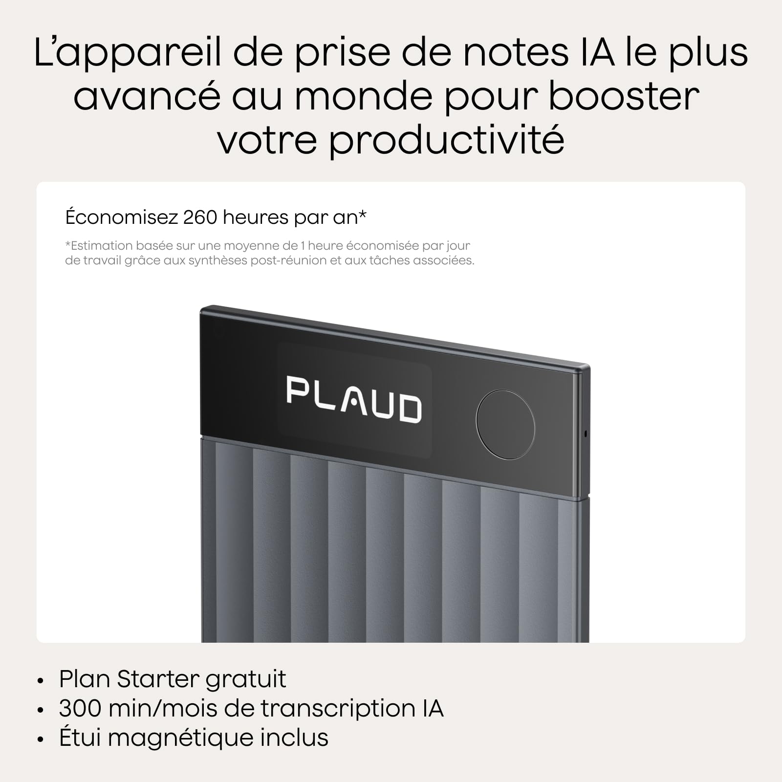 Pack Plaud Note Pro Double(Noir + Argent)Enregistreur Vocal IA Dictaphone Numérique avec Transcription et Résumé IA Saisie multimodale Jusqu’à 50 Heures d’Enregistrement Conçu pour Conférences Réunio