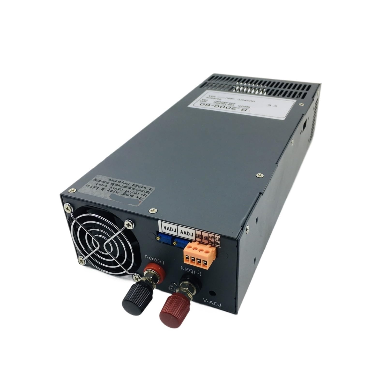 IPNDKBFL 2000w Switching Power Supply 24v 36v 48V 60V 70V 80V 90V 110V 220V 300V Adjustable DC Voltage& Current(0-27V 0-74A)