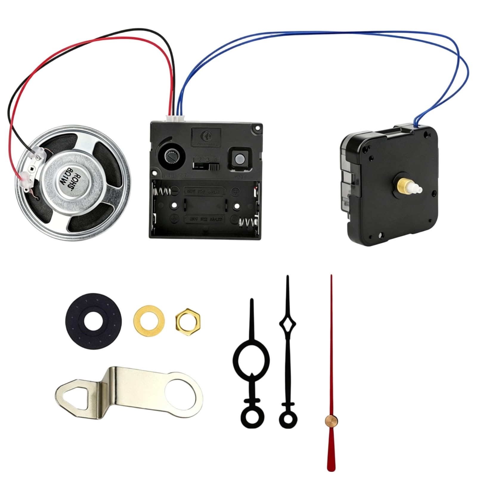 4 Music Modes Westminster Chime Clock Movement Replacement Part Accurate Timekeeping DIY Mechanism Battery Powered for Repairers, Custom Build, Repair, Home, Boxed, Kit 1 Hand | Parts &-image-15