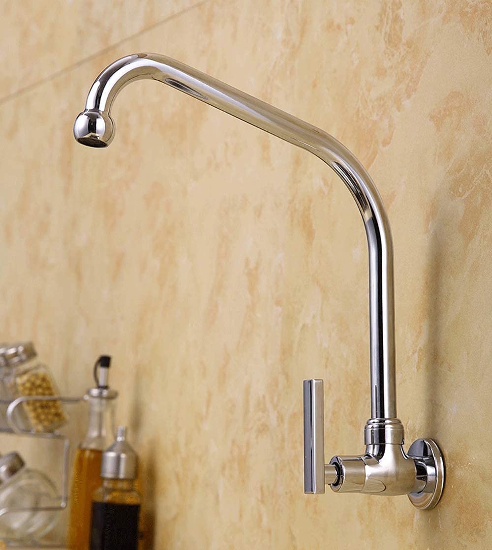 Robinet de cuisine encastré horizontal simple à froid en bronze rotatif