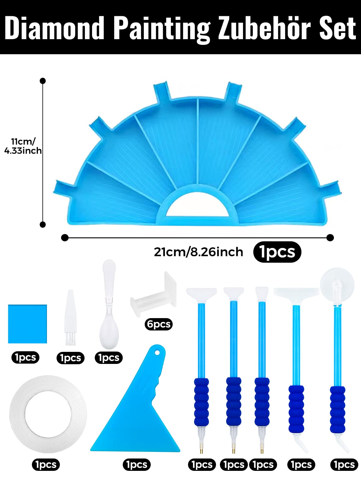 Kit Strumenti Per Pittura A Diamanti, Include Penne, Pinzette, Vassoi, Contenitori E Borsa Portatile - Per Adulti