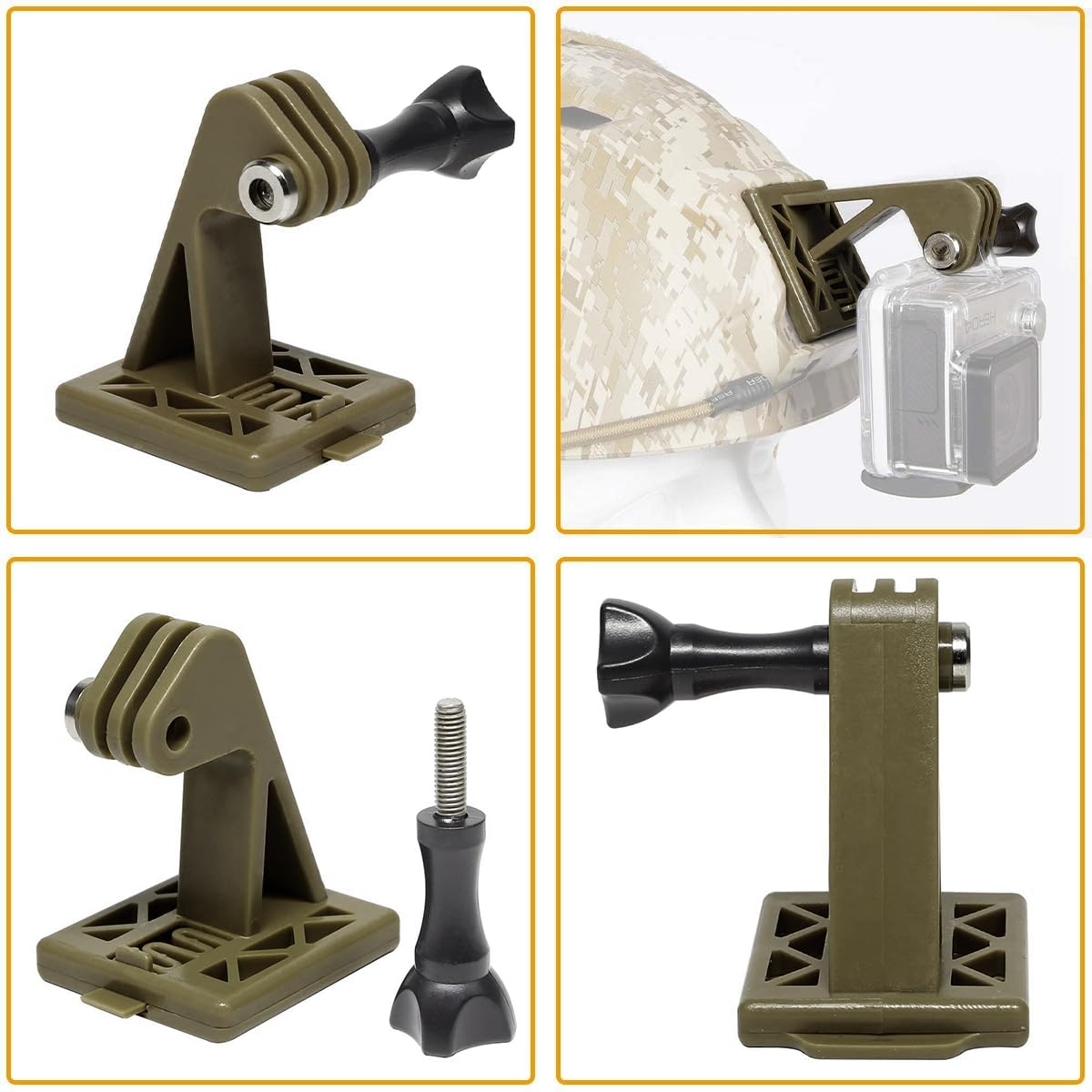 Adaptateur de Support pour Supports Picatinny Rails Support de Base de Casque NVG Caméra GoPro