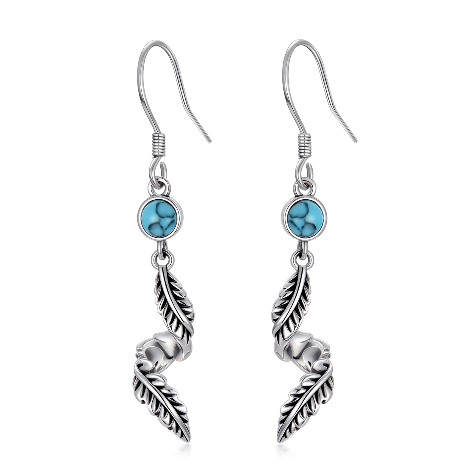 Western Turquoise Dangle Drop Earrings