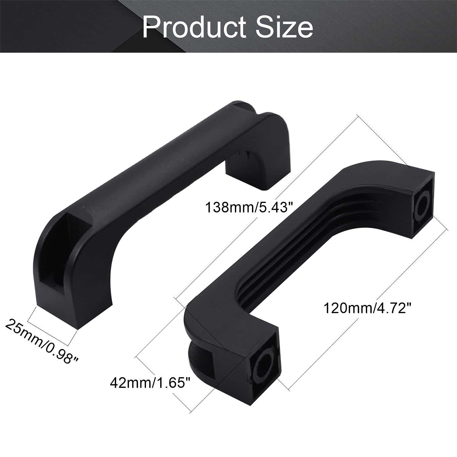 JDJUBOA Luggage Handle,Replacement 6Pcs Plastic Pull Handle 4.72