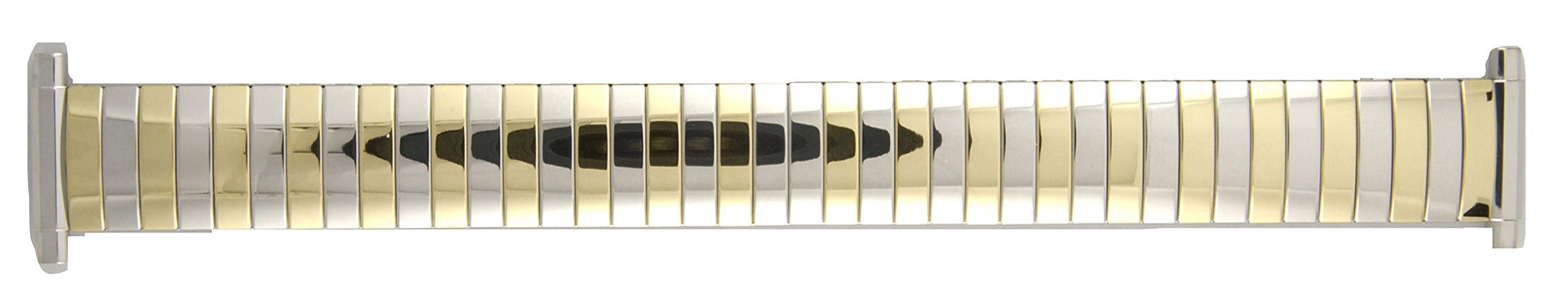 Gilden Gents Expansion 16-20mm Reflective Mirrored Two-Tone Stainless Steel Watch Band 516-T