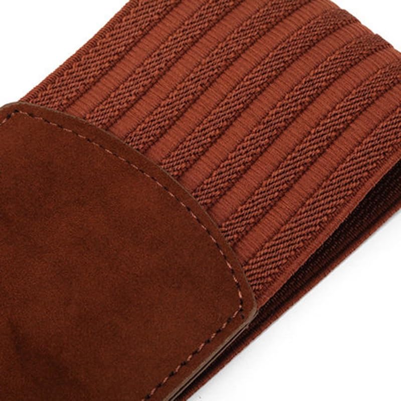 Women's Suede Elastic Wide Belt Decorative Elastic Waist Seal4