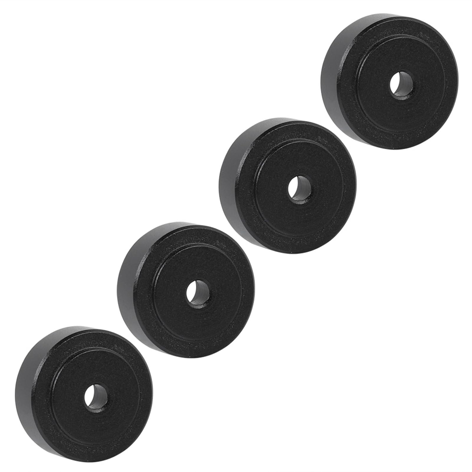 Piedi per Altoparlanti Giradischi Amplificatore Lega Alluminio 4 Pezzi 20x8 mm Nero