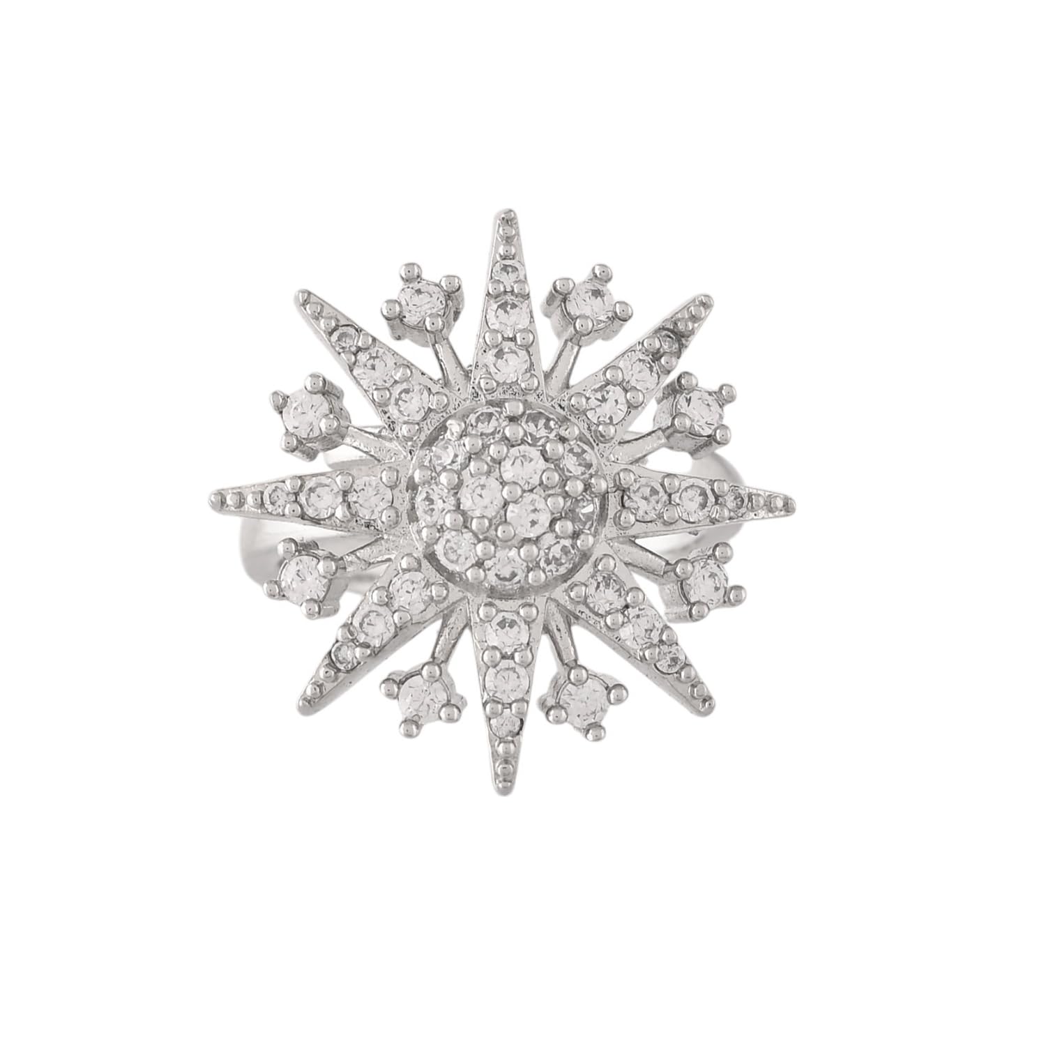 Fireworks Twinkle Glimmer Ring, Women Rings, Statement Rings For Women, Cocktail, Party, Wedding, American Diamond, Gift for Women And Girls-image-2