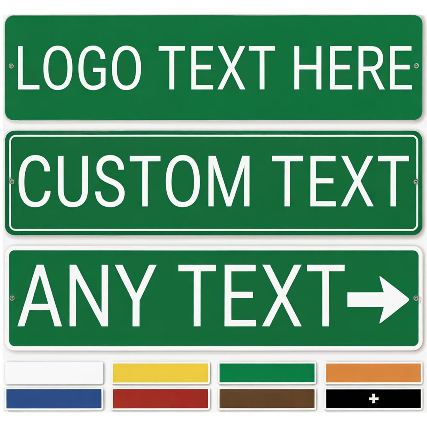 Custom Street Sign, 4x18 Inches Reflective Option - Single/Double Sided - Rustproof Weatherproof UV Resistant Aluminum