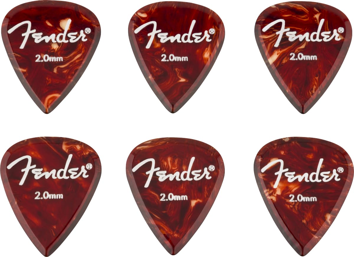 Fender フェンダー Aero Acrylic Picks, 6-count, 2.0mm [ピック6枚セット]