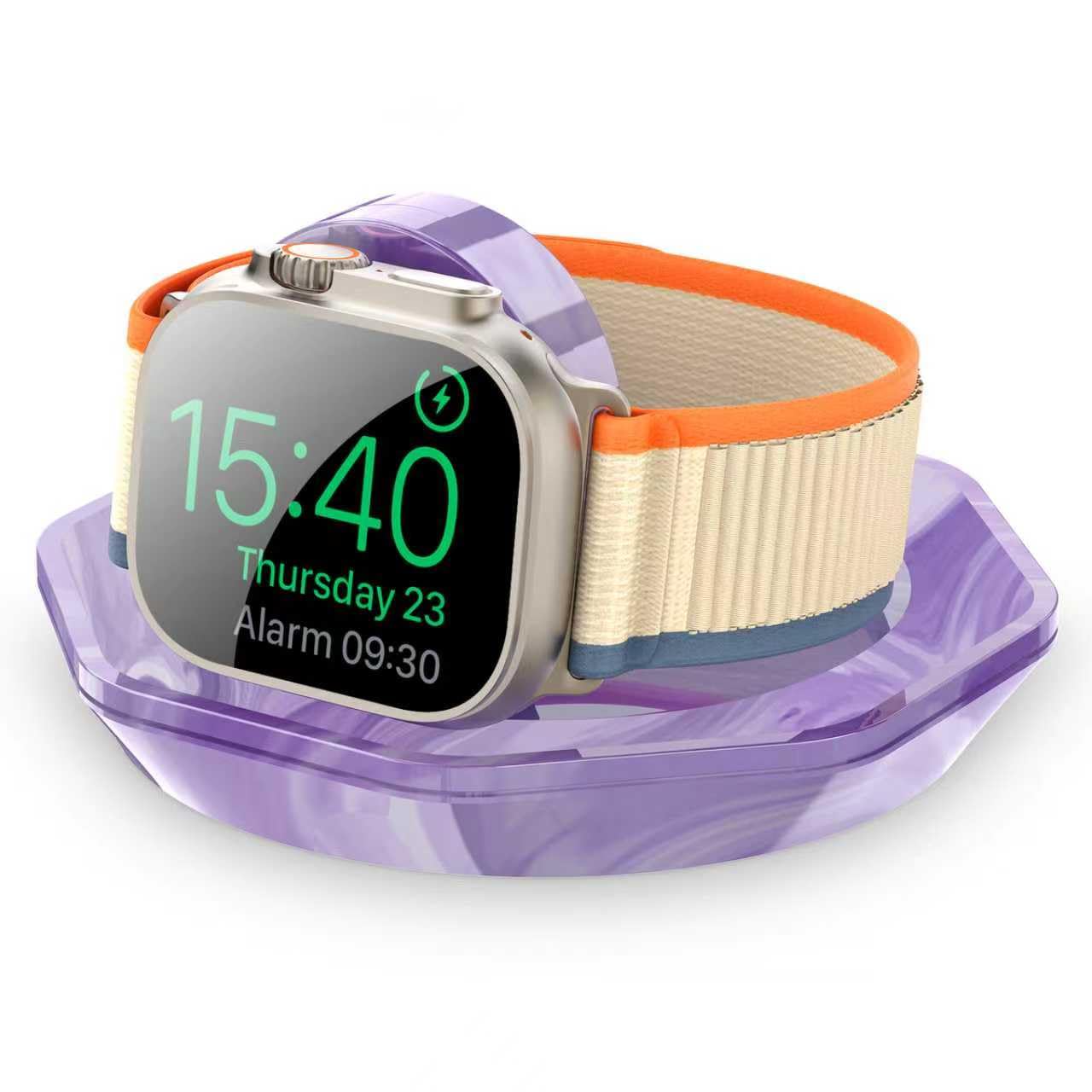Base di ricarica magnetica pieghevole per Apple Watch, supporto caricabatterie rapido wireless con cavo di ricarica, compatibile con Apple Watch 10 9 8 7 SE 6 5 4 3 2/Ultra 2 1, supporta la modalità