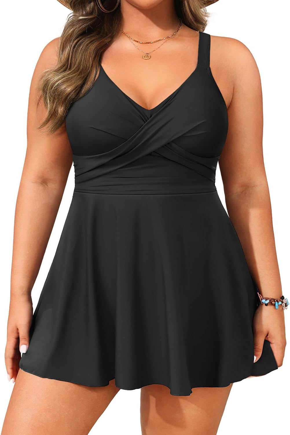 Aqua Eve Plus Size Swim Dress - Two Piece Tankini Swimsuit Tummy Control Bathing Suit with Shorts 2025