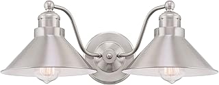 Best Kira Home Welton 19" Modern Industrial 2-Light Wall Sconce, Brushed Nickel Finish Review 